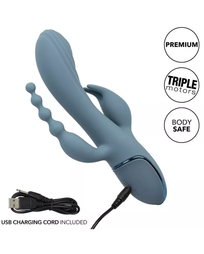 CALEXOTICS - VIBRATEUR TRIPLE ECSTASY GRIS
