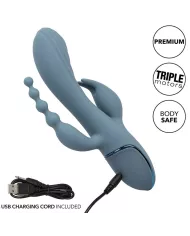 CALEXOTICS - VIBRATEUR TRIPLE ECSTASY GRIS