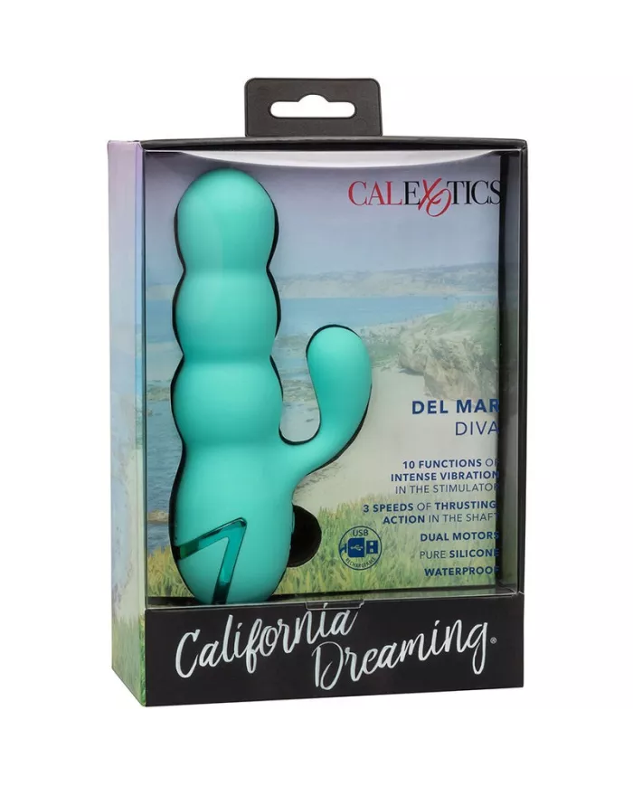 CALEXOTICS - VIBRATEUR DEL MAR DIVA RABBIR AQUA GREEN PAR CALIFORNIA DREAMING CALEXOTICS - VIBRATEUR DEL MAR DIVA RABBIR AQUA GREEN PAR CALIFORNIA DREAMING