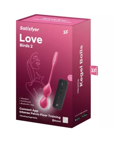 SATISFYER - LOVE BIRDS 2 BALLES VIBRANTES DE KEGEL + APPLICATION GRATUITE