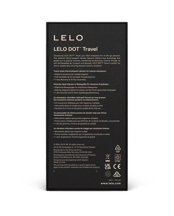 LELO - DOT TRAVEL STIMULATEUR DE CLITORIS VIOLET LELO - DOT TRAVEL STIMULATEUR DE CLITORIS VIOLET