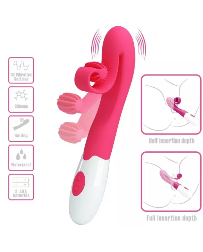 ROMANCE - VIBRATEUR ET STIMULATEUR 30 VITESSES ROSE ROMANCE - VIBRATEUR ET STIMULATEUR 30 VITESSES ROSE