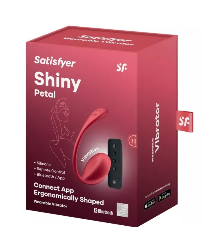 SATISFYER - SHINY PETAL STIMULATEUR À TÉLÉCOMMANDE À DISTANCE G POINT ROUGE APPLICATION GRATUITE SATISFYER - SHINY PETAL STIMULATEUR À TÉLÉCOMMANDE À DISTANCE G POINT ROUGE APPLICATION GRATUITE