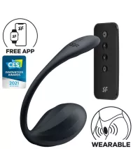 SATISFYER - RIBBED PETAL TÉLÉCOMMANDE DE STIMULATEUR DE POINT G NOIR APPLICATION GRATUITE SATISFYER - RIBBED PETAL TÉLÉCOMMANDE DE STIMULATEUR DE POINT G NOIR APPLICATION GRATUITE