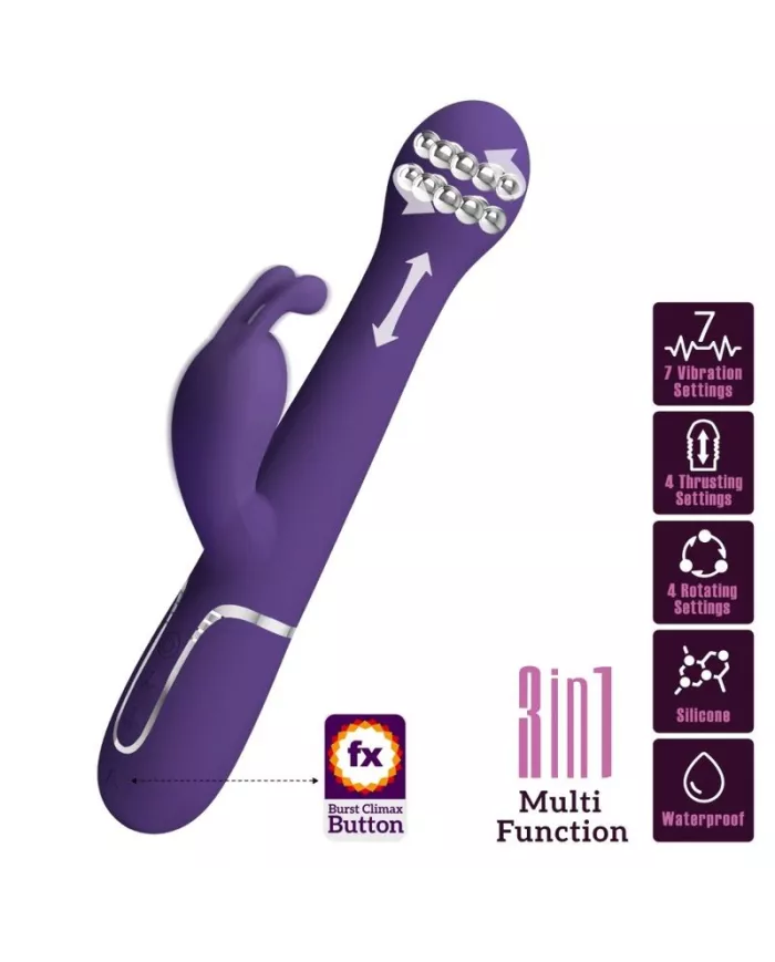 PRETTY LOVE - DEJON VIBRATEUR RABBIT 3 EN 1 MULTIFONCTION VIOLET PRETTY LOVE - DEJON VIBRATEUR RABBIT 3 EN 1 MULTIFONCTION VIOLET