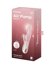 SATISFYER - AIR PUMP BUNNY 3 VIBRATEUR GONFLABLE LAPIN ROSE