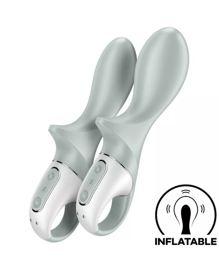 SATISFYER - AIR PUMP BOOTY 3 VIBRATEUR ANAL GONFLABLE GRIS VERT