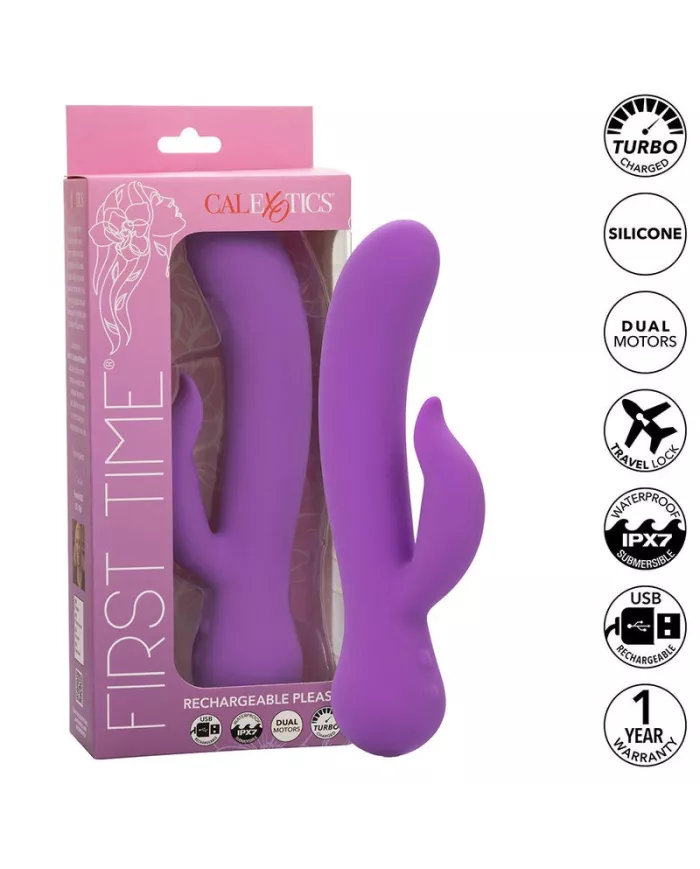 CALEXOTICS - FIRST TIME VIBRATEUR PLEASER RECHARGEABLE VIOLET CALEXOTICS - FIRST TIME VIBRATEUR PLEASER RECHARGEABLE VIOLET
