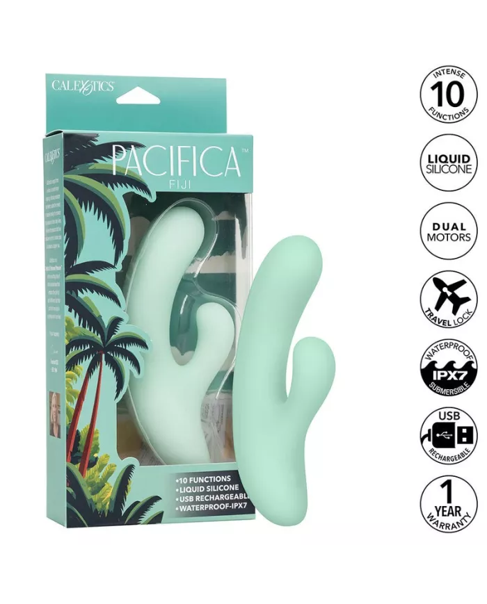 CALEXOTICS - PACIFICA FIJI VIBRATEUR & ESTIMULATEUR POINT G 10 VIBRATIONS AQUA CALEXOTICS - PACIFICA FIJI VIBRATEUR & ESTIMULATEUR POINT G 10 VIBRATIONS AQUA