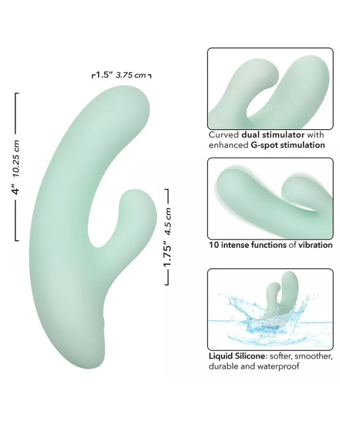 CALEXOTICS - PACIFICA FIJI VIBRATEUR & ESTIMULATEUR POINT G 10 VIBRATIONS AQUA CALEXOTICS - PACIFICA FIJI VIBRATEUR & ESTIMULATEUR POINT G 10 VIBRATIONS AQUA