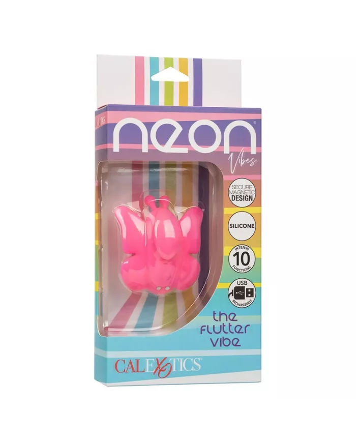 CALEXOTICS - NEON VIBES FLUTTER VIBE STIMULATEUR 10 VIBRATIONS ROSE CALEXOTICS - NEON VIBES FLUTTER VIBE STIMULATEUR 10 VIBRATIONS ROSE