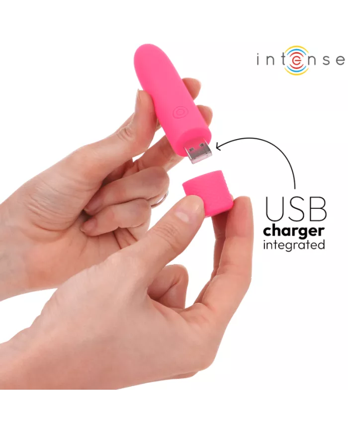 INTENSE - SYMONE BULLET VIBRANT RECHARGEABLE USB 8 VIBRATIONS ROSE 10 X 2,2 CM INTENSE - SYMONE BULLET VIBRANT RECHARGEABLE USB 8 VIBRATIONS ROSE 10 X 2,2 CM
