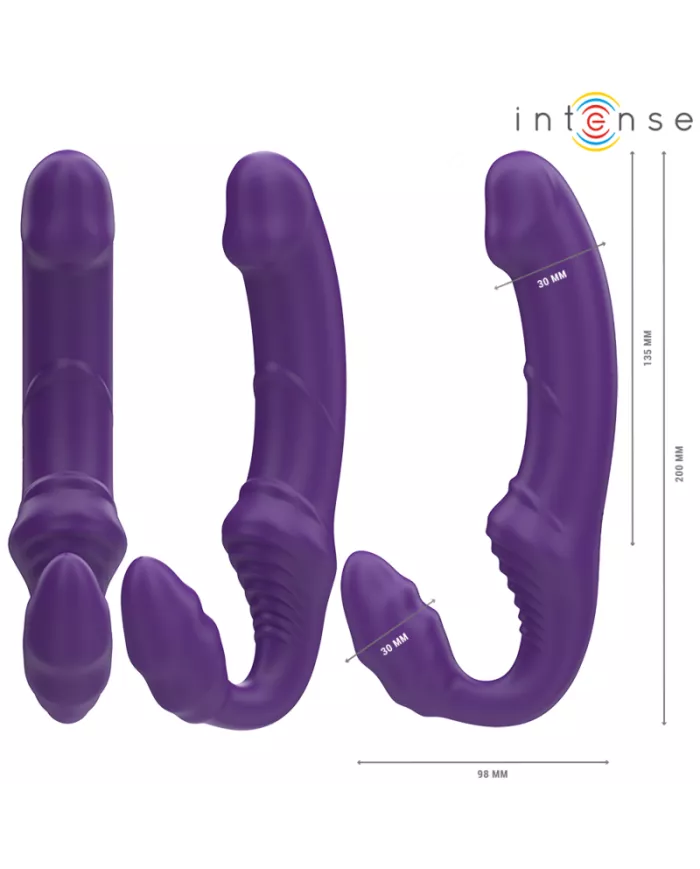 INTENSE - JILL DOUBLE VIBRATEUR 20 CM VIOLET TÉLÉCOMMANDE