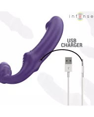 INTENSE - JILL DOUBLE VIBRATEUR 20 CM VIOLET TÉLÉCOMMANDE