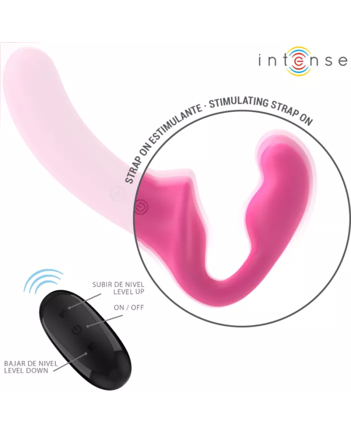 INTENSE - AMY DOUBLE VIBRATEUR 20 CM ROSE TÉLÉCOMMANDE