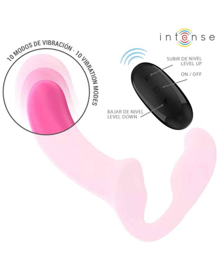 INTENSE - AMY DOUBLE VIBRATEUR 20 CM ROSE TÉLÉCOMMANDE