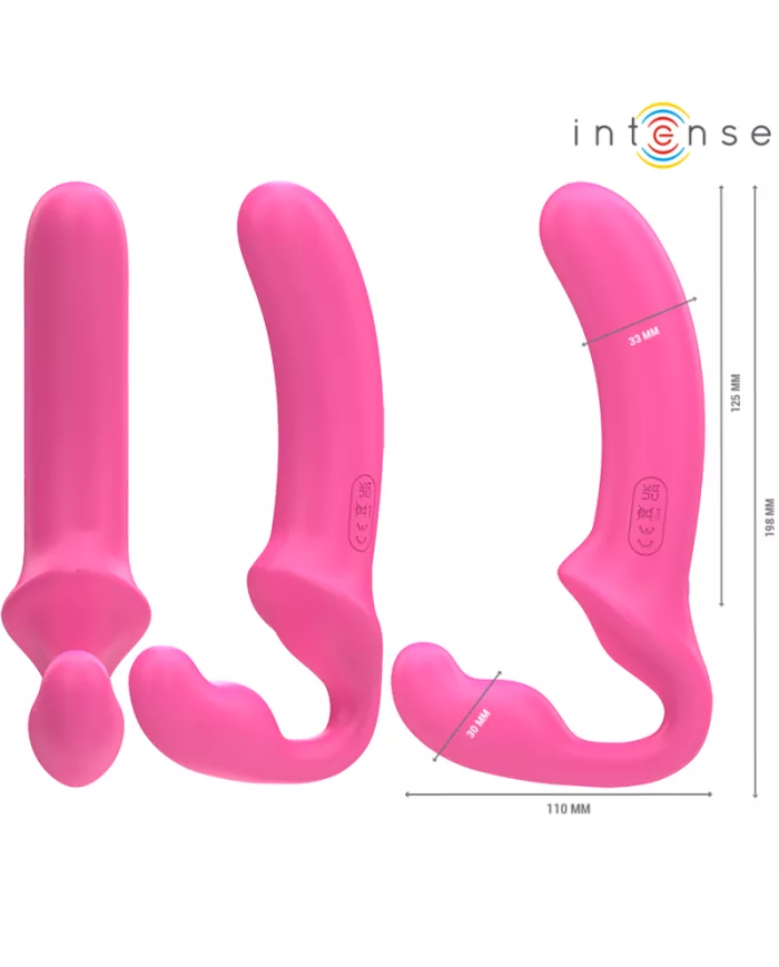 INTENSE - AMY DOUBLE VIBRATEUR 20 CM ROSE TÉLÉCOMMANDE