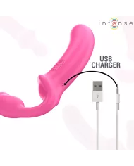 INTENSE - AMY DOUBLE VIBRATEUR 20 CM ROSE TÉLÉCOMMANDE