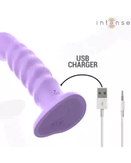 INTENSE - BRENDA VIBRATEUR TAILLE M DESIGN SPIRALE 10 VIBRATIONS VIOLET TÉLÉCOMMANDE