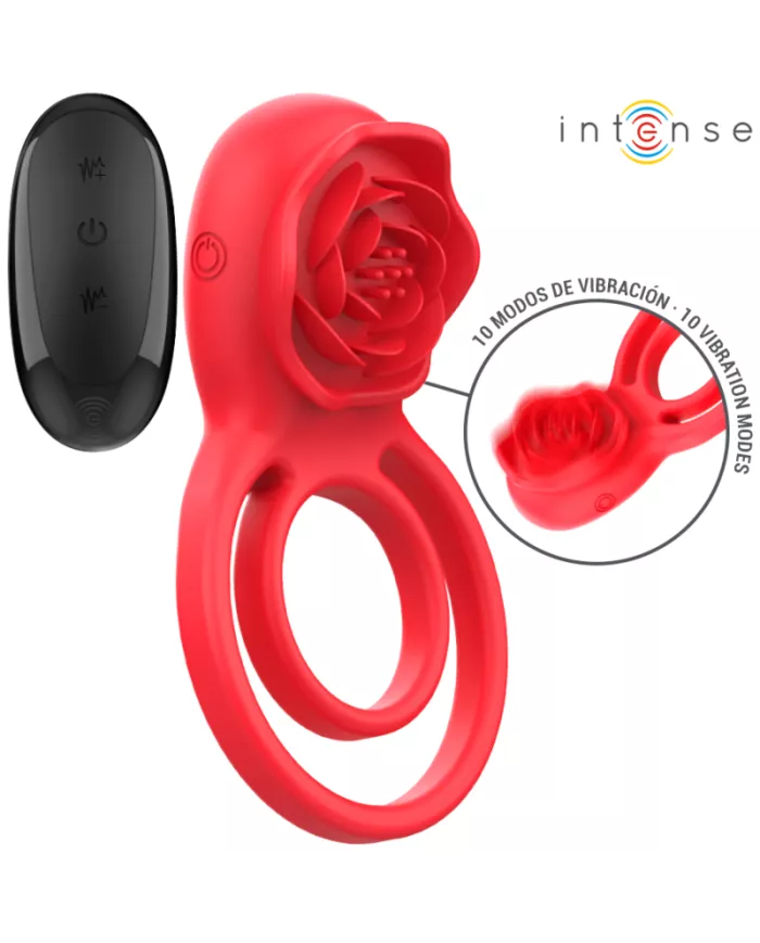 INTENSE - GAIL STIMULATEUR ROSE 10 VIBRATIONS ROUGE TELECOMMANDE