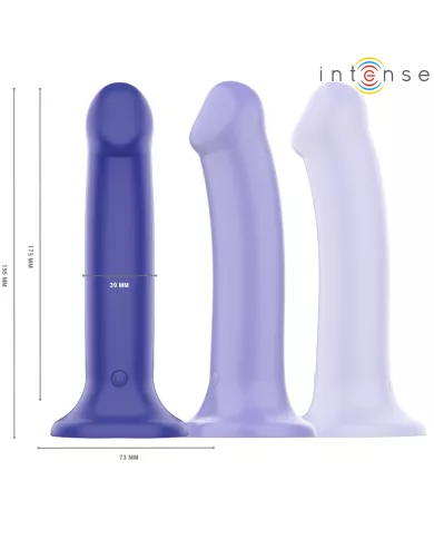 INTENSE - VICTORIA VIBRATEUR AVEC VENTOUSE 10 VIBRATIONS BLEU FONCÉ TÉLÉCOMMANDE