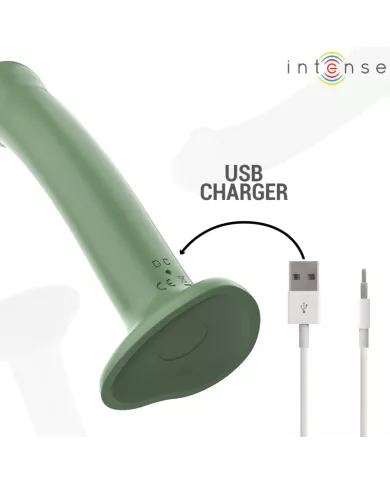 INTENSE - BECCA VIBRATEUR AVEC VENTOUSE 10 VIBRATIONS TÉLÉCOMMANDE VERTE