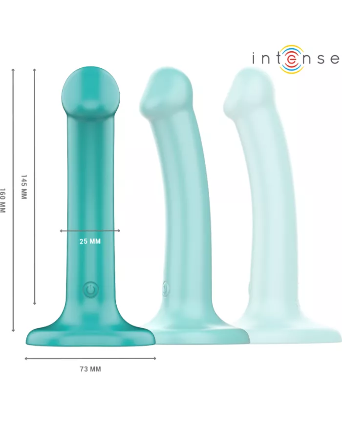 INTENSE - KATIE VIBRATEUR AVEC VENTOUSE 10 VIBRATIONS TÉLÉCOMMANDE BLEUE