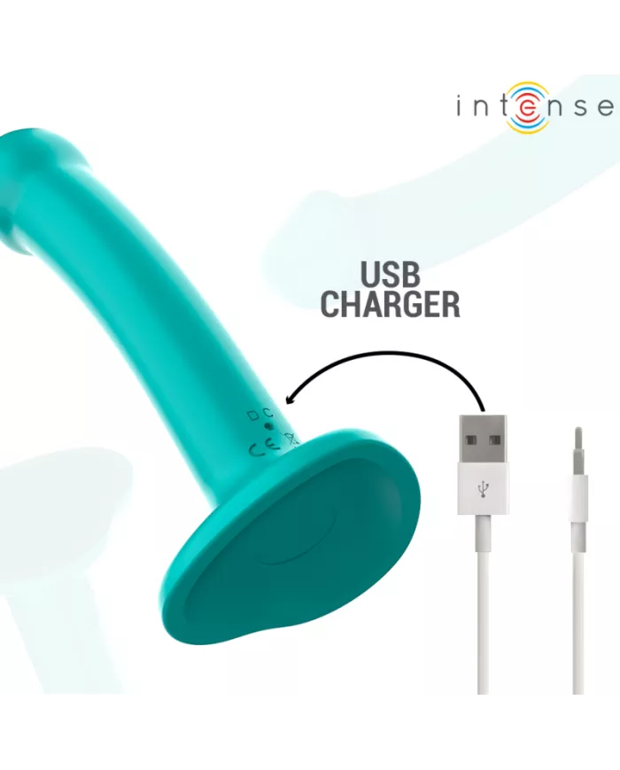 INTENSE - KATIE VIBRATEUR AVEC VENTOUSE 10 VIBRATIONS TÉLÉCOMMANDE BLEUE