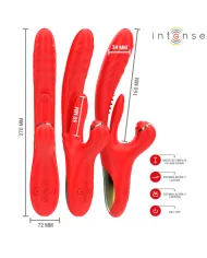INTENSE - ROSALIA VIBRATEUR MULTIFONCTION 3 EN 1 ROUGE