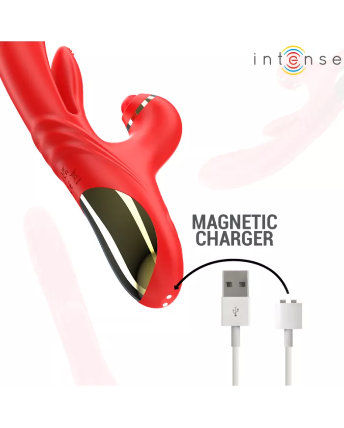 INTENSE - ROSALIA VIBRATEUR MULTIFONCTION 3 EN 1 ROUGE