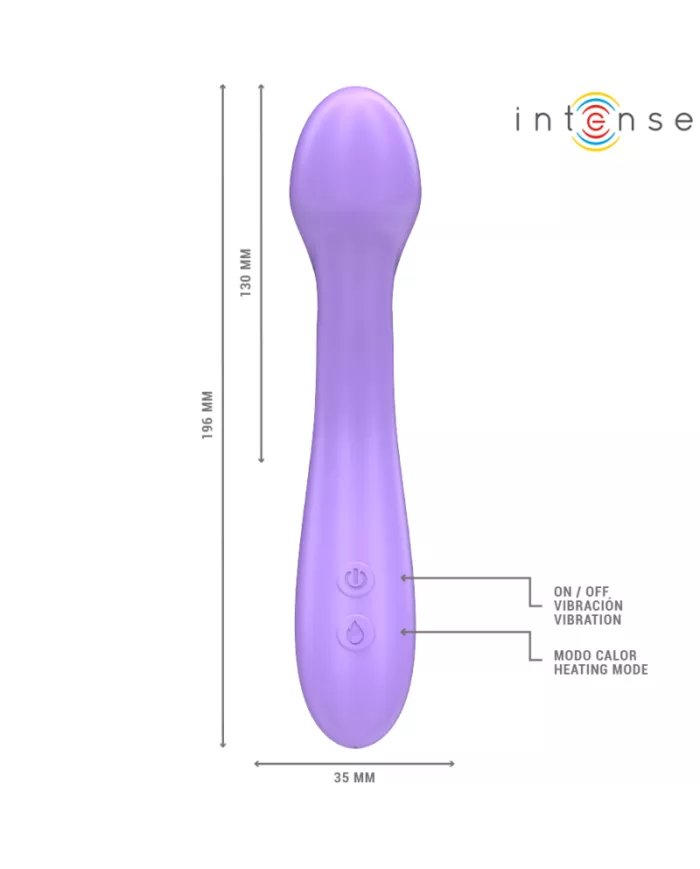 INTENSE - BECKY VIBRATEUR 19 CM CHAUFFANT 7 VIBRATIONS VIOLET INTENSE - BECKY VIBRATEUR 19 CM CHAUFFANT 7 VIBRATIONS VIOLET