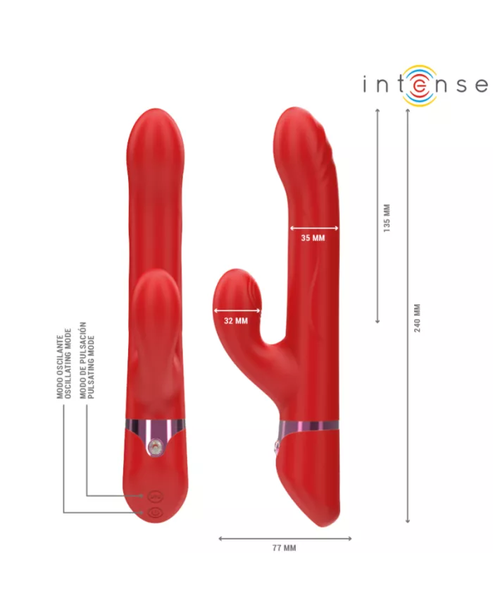 INTENSE - LELE VIBRATEUR MULTIFONCTION ROTATIF & OSCILLANT & STIMULANT ROUGE INTENSE - LELE VIBRATEUR MULTIFONCTION ROTATIF & OSCILLANT & STIMULANT ROUGE