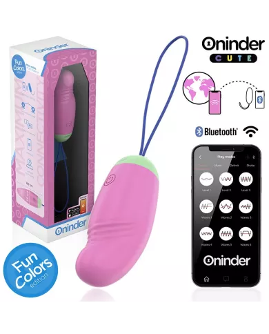 ONINDER CUTE - ŒUF VIBRO-ROTATIF 360° EN SILICONE - APPLICATION GRATUITE DANS LE MONDE ENTIER