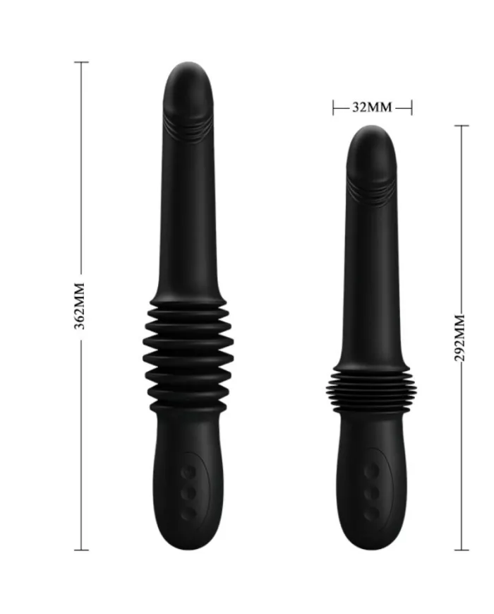 PRETTY LOVE - VIBRATEUR PAZUZU 3 MODES DE POUSSÉE NOIR PRETTY LOVE - VIBRATEUR PAZUZU 3 MODES DE POUSSÉE NOIR