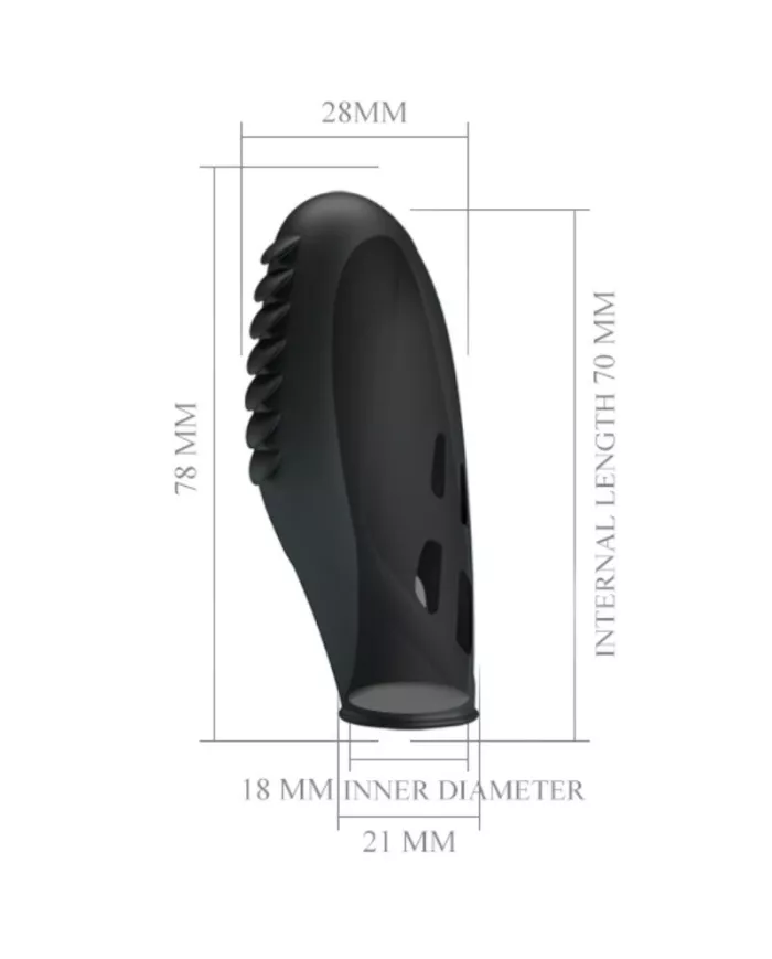 PRETTY LOVE - VIBRATEUR DOIGT EN SILICONE GILO NOIR PRETTY LOVE - VIBRATEUR DOIGT EN SILICONE GILO NOIR