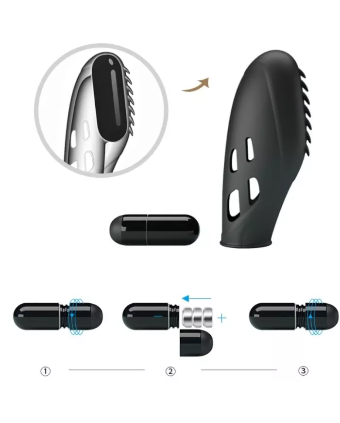 PRETTY LOVE - VIBRATEUR DOIGT EN SILICONE GILO NOIR PRETTY LOVE - VIBRATEUR DOIGT EN SILICONE GILO NOIR