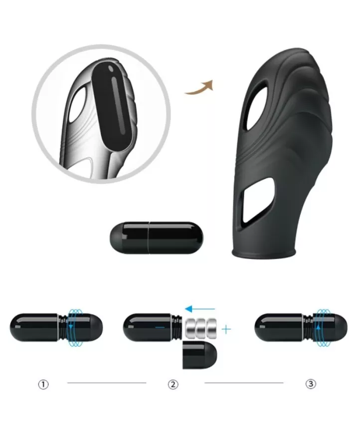 PRETTY LOVE - VIBRATEUR DE DOIGT EN SILICONE LICH NOIR PRETTY LOVE - VIBRATEUR DE DOIGT EN SILICONE LICH NOIR