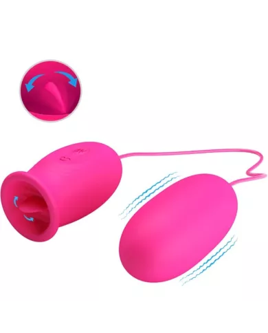PRETTY LOVE - OEUF VIBRANT DAISY + LANGUE STIMULANTE CLITORIS ROSE