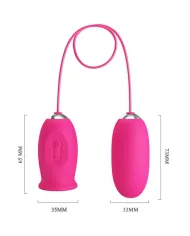 PRETTY LOVE - OEUF VIBRANT DAISY + LANGUE STIMULANTE CLITORIS ROSE