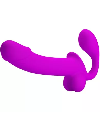 PRETTY LOVE - STIMULATEUR DOUBLE STRAP-ON KELPIE VIOLET