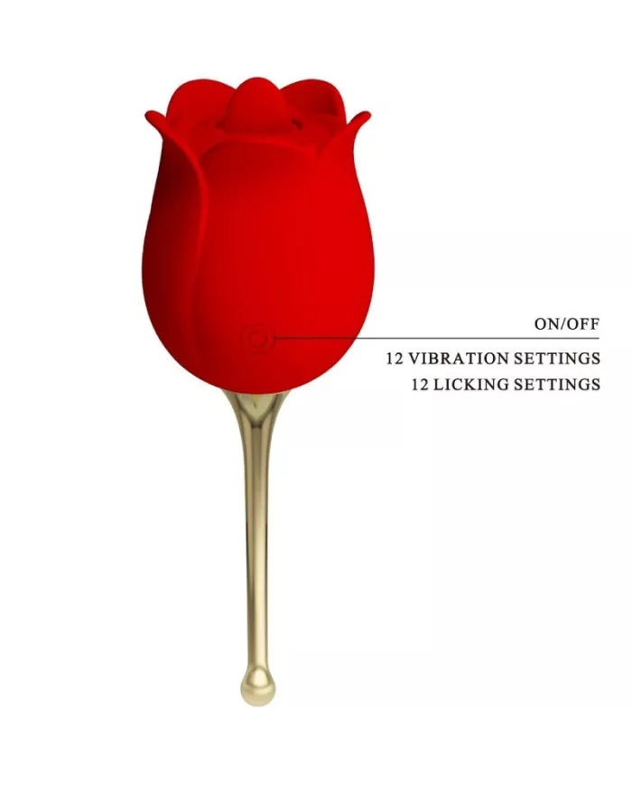 PRETTY LOVE - ROSE LOVER STIMULATEUR DE CLITORIS ROSE 12 VIBRATIONS ROUGE PRETTY LOVE - ROSE LOVER STIMULATEUR DE CLITORIS ROSE 12 VIBRATIONS ROUGE