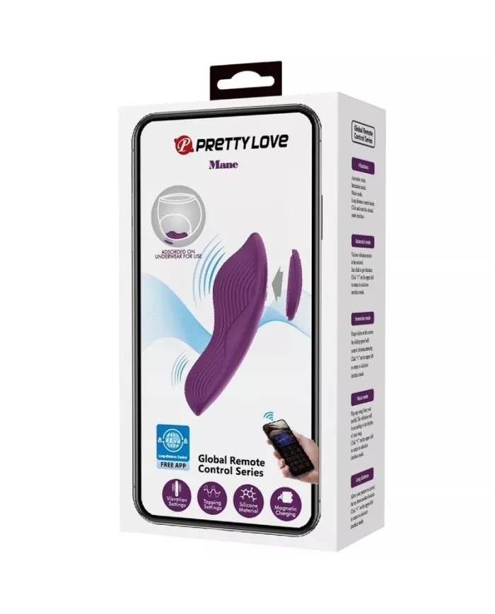 PRETTY LOVE - MANE LAY ON MASSEUR DE CLITORIS 10 VIBRATIONS TÉLÉCOMMANDE VIOLET PRETTY LOVE - MANE LAY ON MASSEUR DE CLITORIS 10 VIBRATIONS TÉLÉCOMMANDE VIOLET