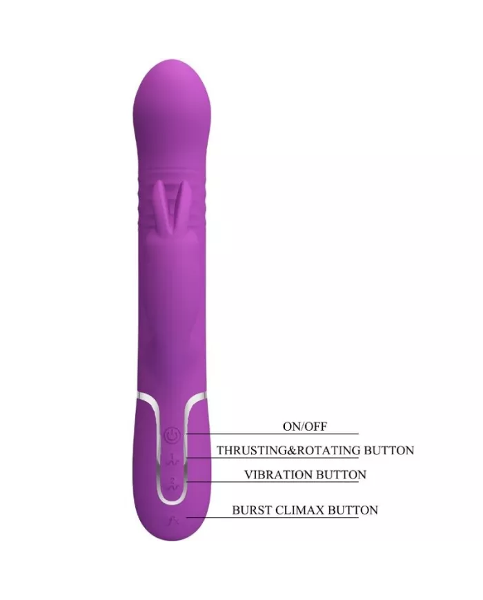 PRETTY LOVE - VIBRATEUR LAPIN MULTIFONCTION COALE 4 EN 1 VIOLET PRETTY LOVE - VIBRATEUR LAPIN MULTIFONCTION COALE 4 EN 1 VIOLET