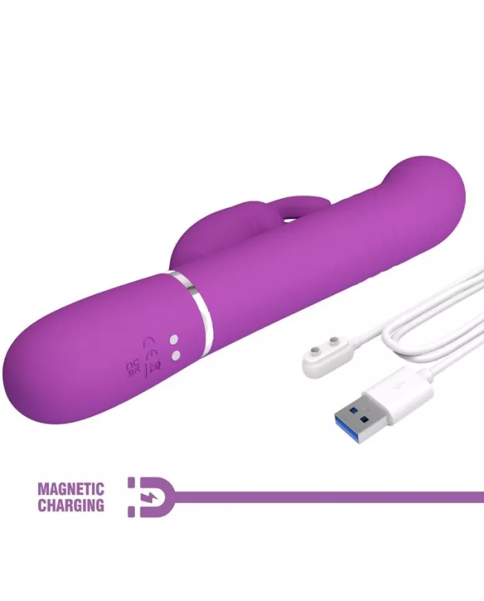 PRETTY LOVE - VIBRATEUR LAPIN MULTIFONCTION COALE 4 EN 1 VIOLET PRETTY LOVE - VIBRATEUR LAPIN MULTIFONCTION COALE 4 EN 1 VIOLET