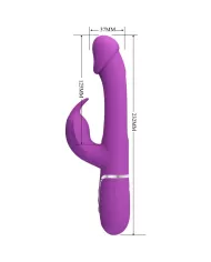 PRETTY LOVE - KAMPAS VIBRATEUR LAPIN MULTIFONCTION 3 EN 1 VIOLET PRETTY LOVE - KAMPAS VIBRATEUR LAPIN MULTIFONCTION 3 EN 1 VIOLET