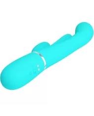 PRETTY LOVE - SHANIA TRIPLE RABBIT VIBRATEUR MULTIFONCTION 3 EN 1 BLEU