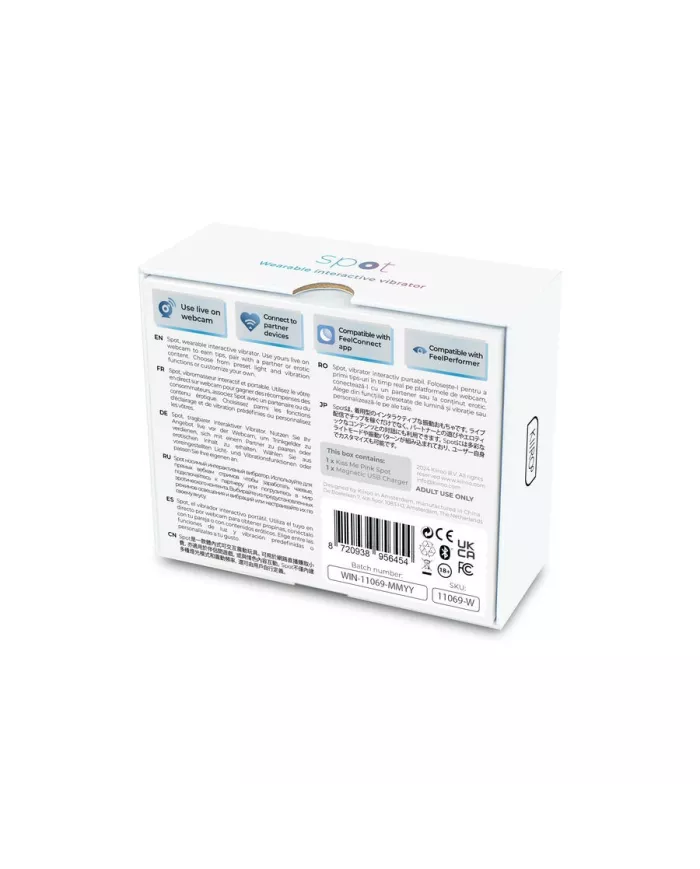 KIIROO - VIBRATEUR SPOT KISS ME EN FORME DE U ROSE