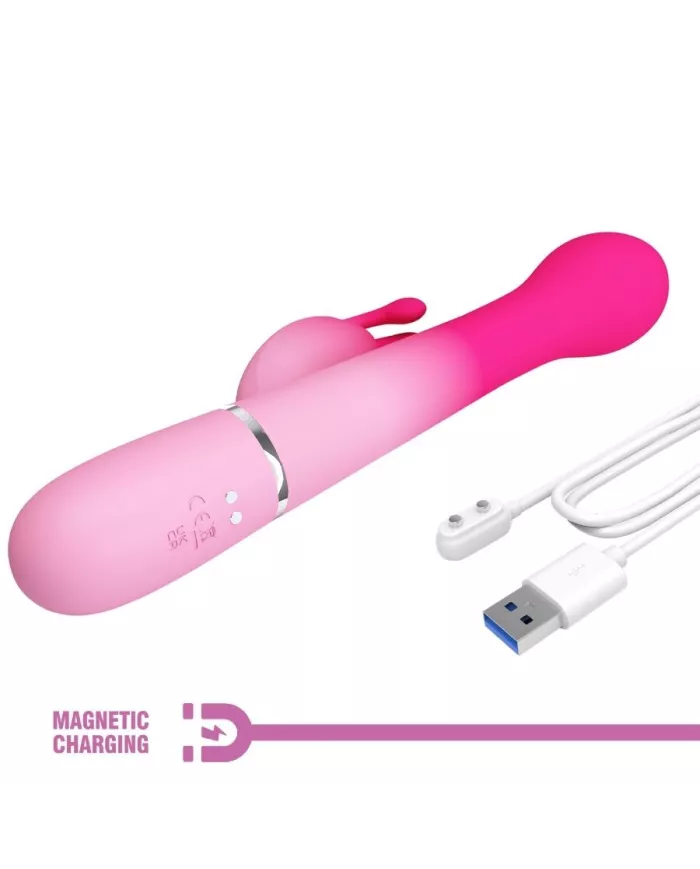 PRETTY LOVE - VIBRATEUR LAPIN MULTIFONCTION 3 EN 1 DEJON ROSE PRETTY LOVE - VIBRATEUR LAPIN MULTIFONCTION 3 EN 1 DEJON ROSE