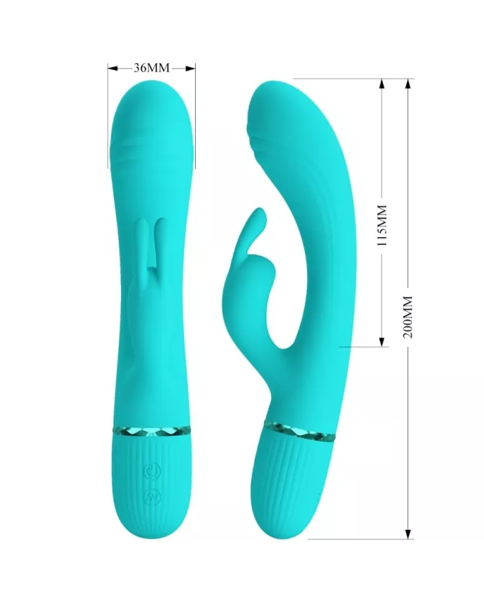 PRETTY LOVE - VIBRATEUR SCOCCO LAPIN TURQUOISE PRETTY LOVE - VIBRATEUR SCOCCO LAPIN TURQUOISE