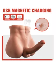 XISE - BERTLETT DILDO ASS GODE RÉALISTE ET MASTURBATEUR ANUS POSITION FRONTALE AVEC POUSSÉE 18 CM